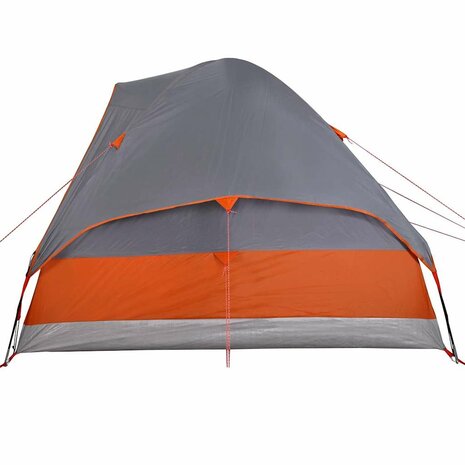 Koepeltent 2-persoons waterdicht grijs en oranje 9