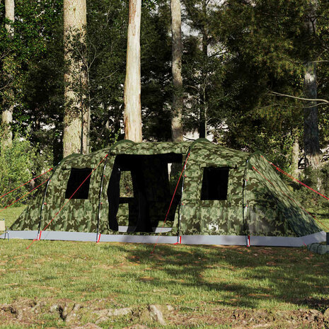 Tunneltent 6-persoons waterdicht camouflage 1