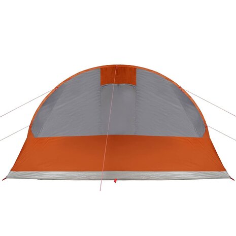 Tunneltent 5-persoons waterdicht grijs en oranje 9