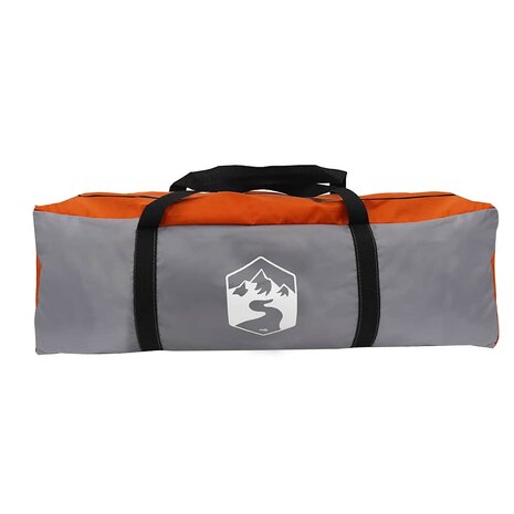 Tunneltent 8-persoons waterdicht grijs en oranje 9