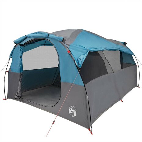 Tunneltent 6-persoons waterdicht blauw 4