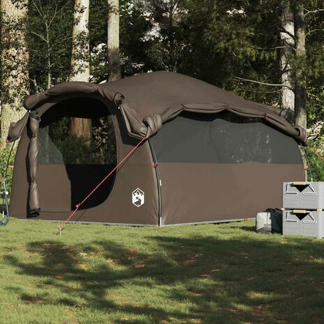 Tunneltent 6-persoons waterdicht bruin 1