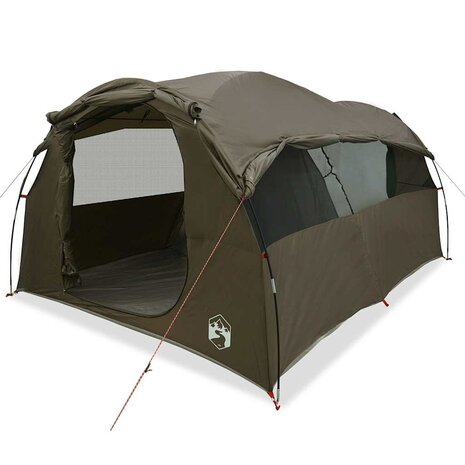 Tunneltent 6-persoons waterdicht bruin 2