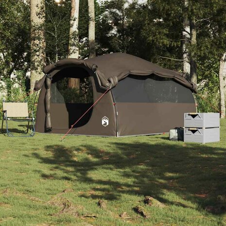 Tunneltent 6-persoons waterdicht bruin 3