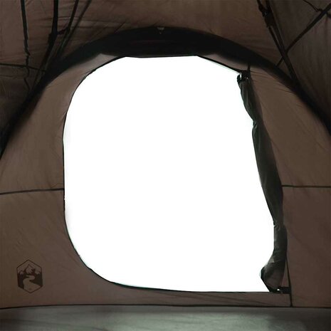 Tunneltent 6-persoons waterdicht bruin 9