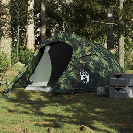 Tunneltent 3-persoons waterdicht camouflage 1