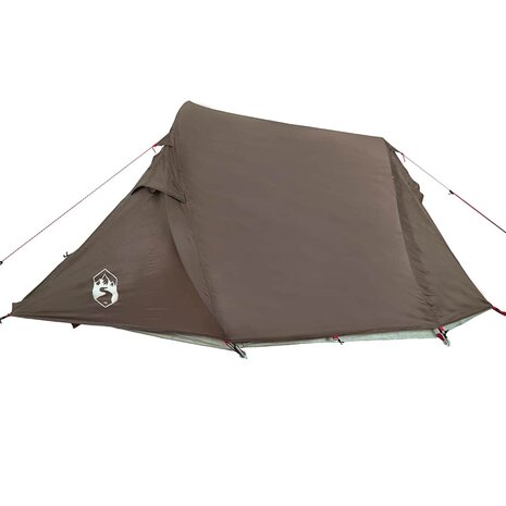 Tunneltent 2-persoons waterdicht bruin 8