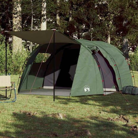 Tunneltent 4-persoons waterdicht groen 1
