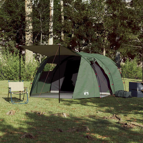 Tunneltent 4-persoons waterdicht groen 3