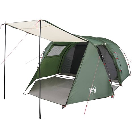 Tunneltent 4-persoons waterdicht groen 4