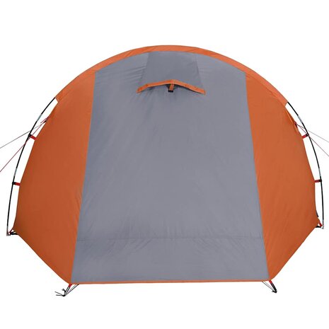 Tunneltent 4-persoons waterdicht grijs en oranje 9