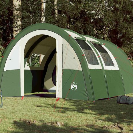 Tunneltent 4-persoons waterdicht groen 1