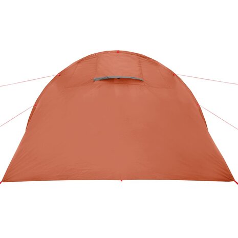 Tunneltent 4-persoons waterdicht grijs en oranje 9