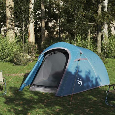 Tunneltent 3-persoons waterdicht blauw 3