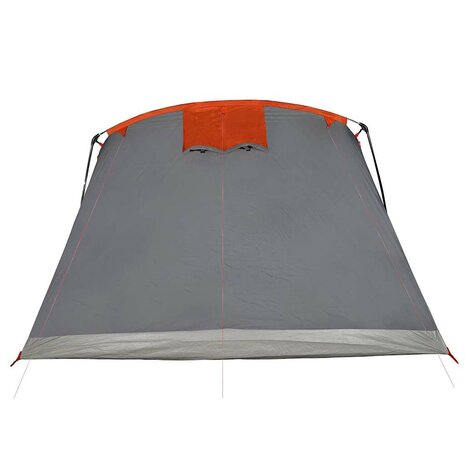 Tunneltent 10-persoons waterdicht grijs en oranje 8
