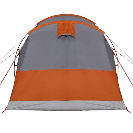 Tunneltent 3-persoons waterdicht grijs en oranje 8