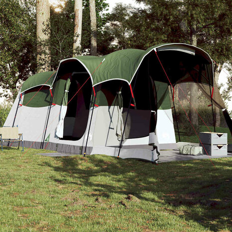 Tunneltent 8-persoons waterdicht groen 3