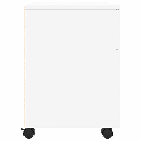Dossierkast verrijdbaar 45x38x54 cm bewerkt hout wit 5