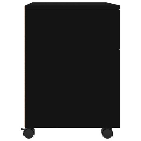 Dossierkast verrijdbaar 45x38x54 cm bewerkt hout zwart 7