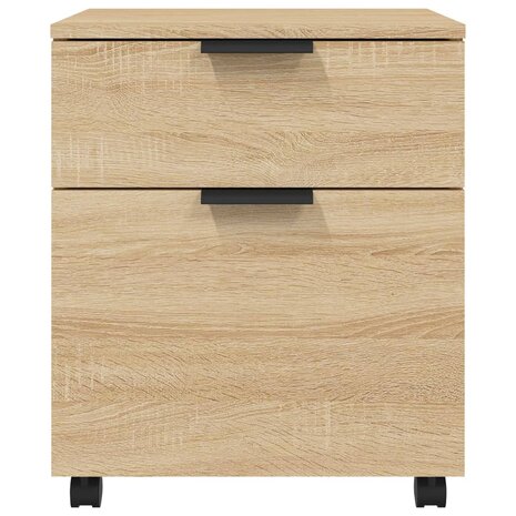 Dossierkast verrijdbaar 45x38x54 cm bewerkt hout sonoma eiken 3