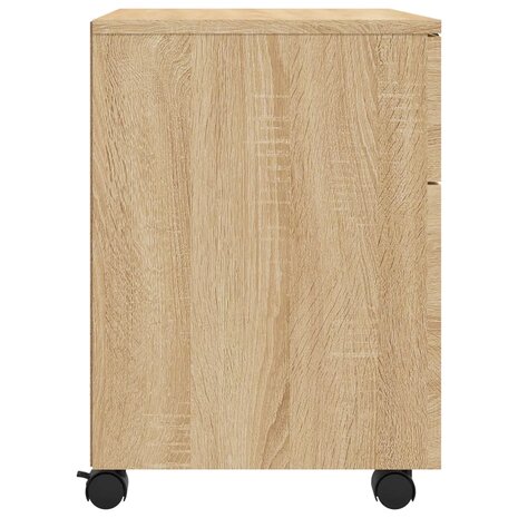 Dossierkast verrijdbaar 45x38x54 cm bewerkt hout sonoma eiken 5