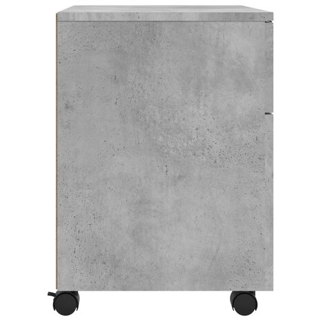 Dossierkast verrijdbaar 45x38x54 cm bewerkt hout betongrijs 5