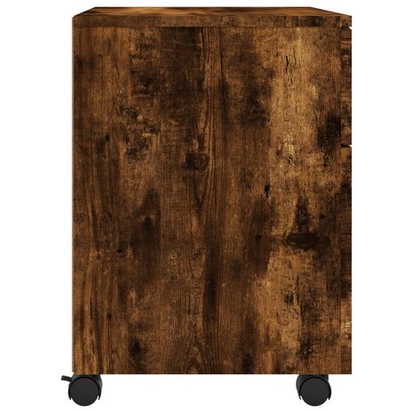 Dossierkast verrijdbaar 45x38x54 cm bewerkt hout gerookt eiken 5
