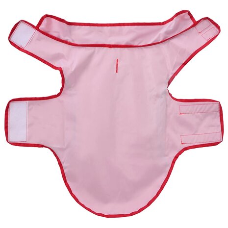 Hondenregenjas met reflecterende strips polyester rood S 5