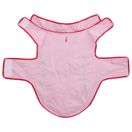 Hondenregenjas met reflecterende strips polyester rood L 5