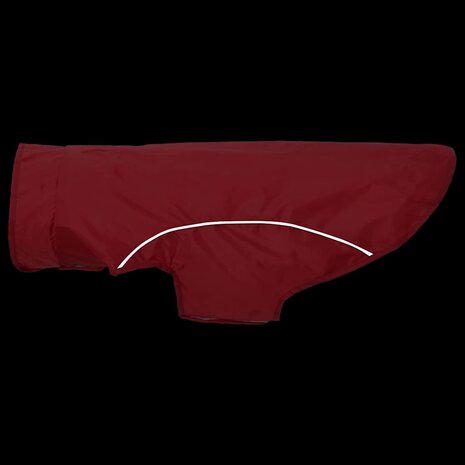 Hondenregenjas met reflecterende strips polyester rood L 7