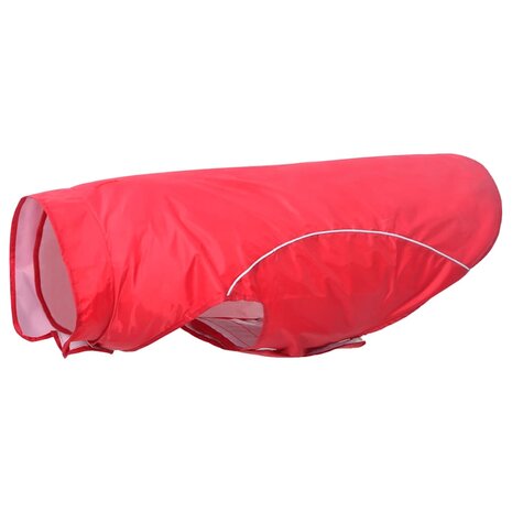 Hondenregenjas met reflecterende strips polyester rood 3XL 2