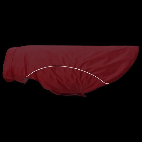 Hondenregenjas met reflecterende strips polyester rood 3XL 7