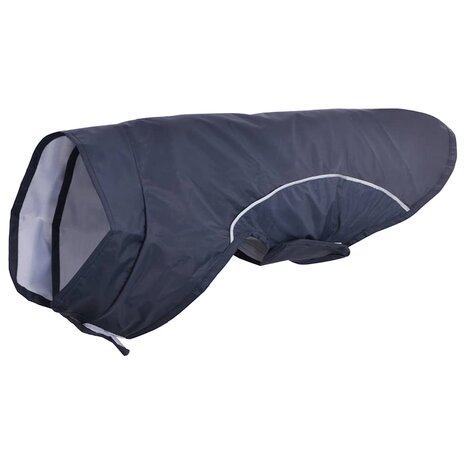 Hondenregenjas met reflecterende strips polyester blauw XS 2