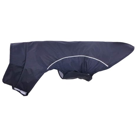 Hondenregenjas met reflecterende strips polyester blauw XS 6