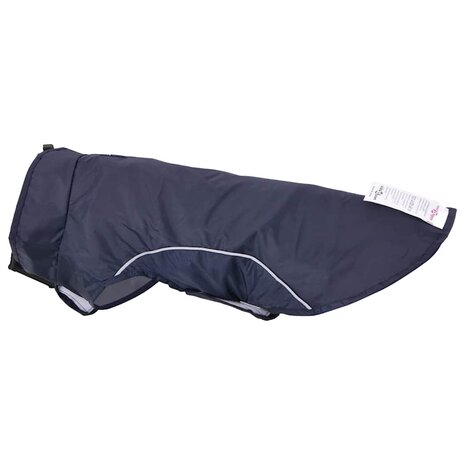 Hondenregenjas met reflecterende strips polyester blauw XS 8