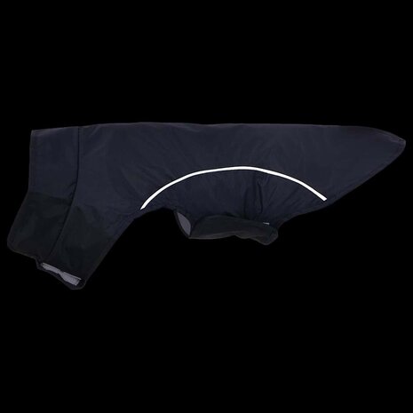 Hondenregenjas met reflecterende strips polyester marineblauw S 7
