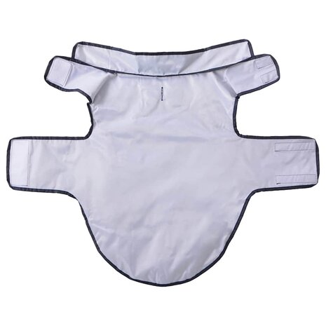 Hondenregenjas met reflecterende strips polyester marineblauw L 5