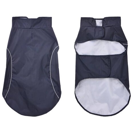 Hondenregenjas met reflecterende strips polyester blauw XL 3