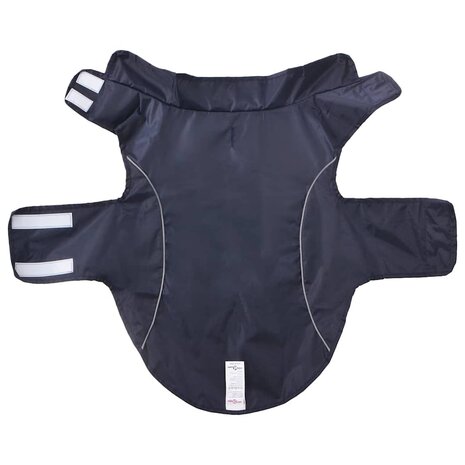 Hondenregenjas met reflecterende strips polyester blauw XL 4