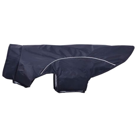 Hondenregenjas met reflecterende strips polyester blauw XL 6