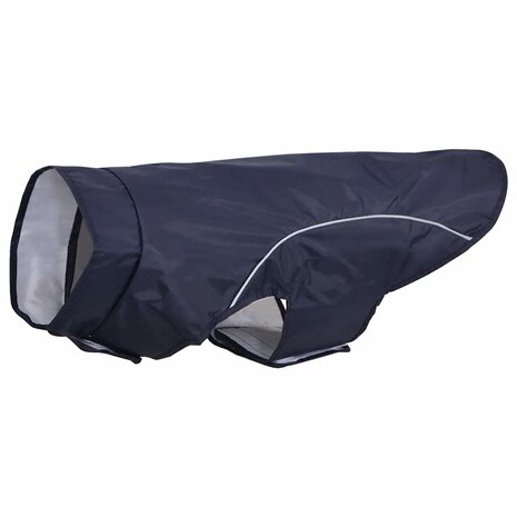 Hondenregenjas met reflecterende strips polyester blauw 2XL 2