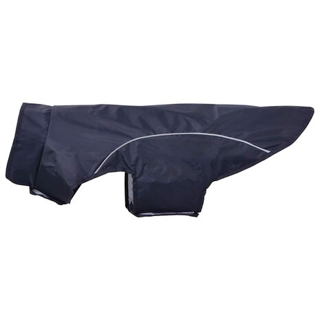 Hondenregenjas met reflecterende strips polyester blauw 2XL 6