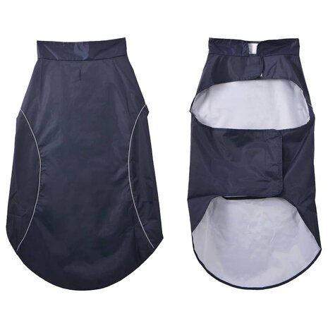 Hondenregenjas met reflecterende strips polyester blauw 4XL 3