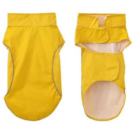 Hondenregenjas met reflecterende strips polyester geel XS 3