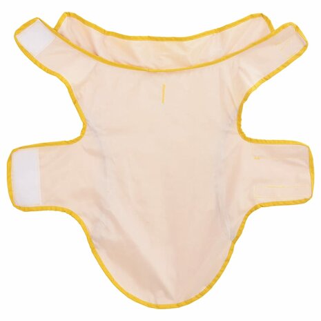 Hondenregenjas met reflecterende strips polyester geel S 5