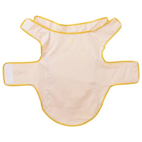 Hondenregenjas met reflecterende strips polyester geel L 5