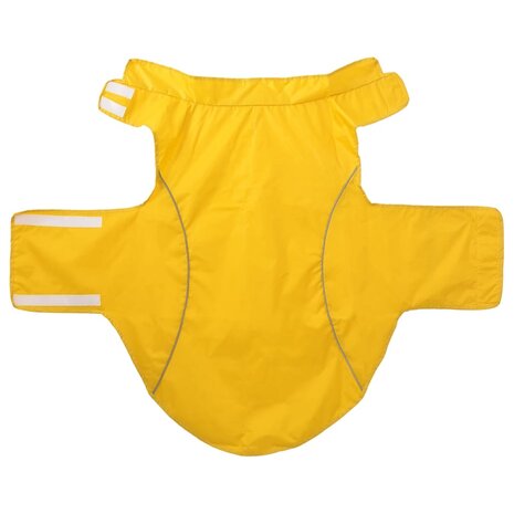 Hondenregenjas met reflecterende strips polyester geel 4XL 4