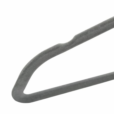 100-delige Kledinghangerset anti-slip fluweel grijs 6