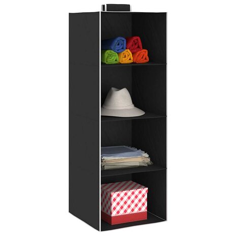Kledingorganisers hangend 2 st met 4 schappen stof  3