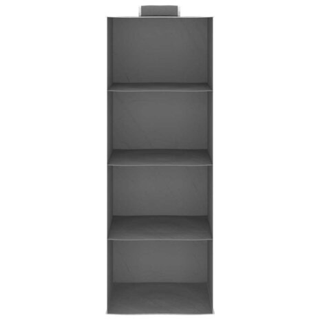 Kledingorganisers hangend 2 st met 4 schappen stof  4